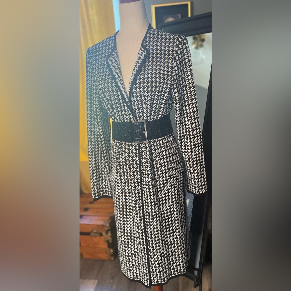 Pleinair Houndstooth Duster Sweater